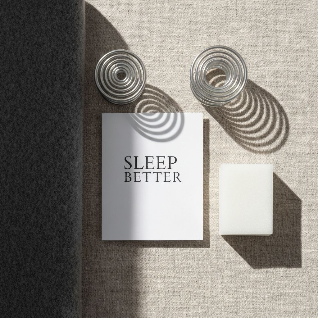 DreamCloud premium sleep materials flat lay